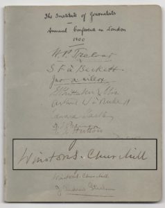 Autograph Booklet from 1900 Institute of Journalists annual conference in London