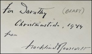 FDR inscription for Dorothy Brady