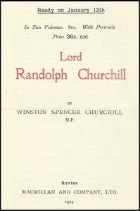 Flyer for Lord Randolph Churchill