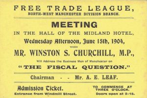 Free Trade League speech ticket (1904)