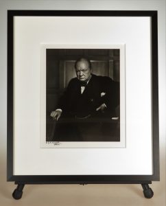 Framed Karsh photo of Churchill