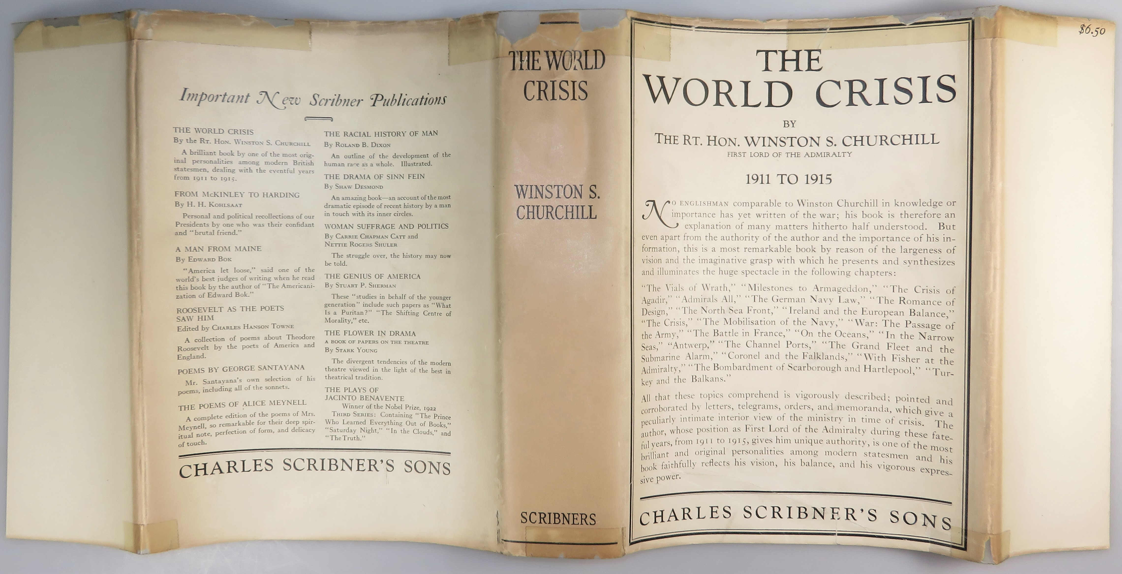 The World Crisis 1911-1914 first impression dust jacket