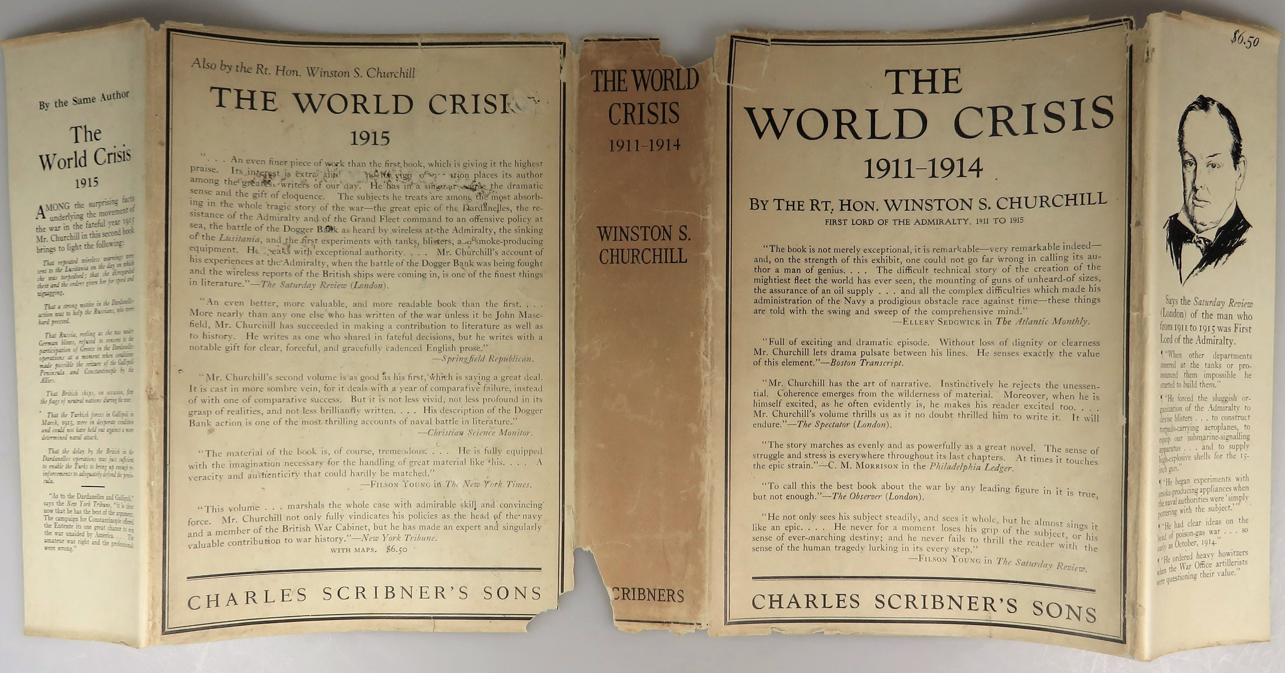 The World Crisis 1911-1914 later issue dust jacket